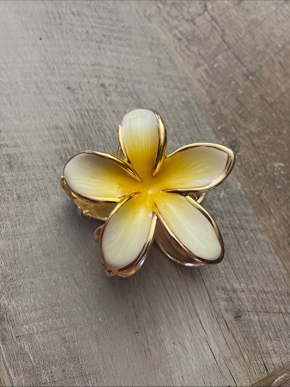 Plumeria Flower Hair Claw Clip